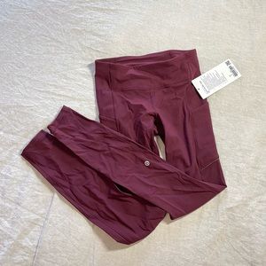 New Lululemon Speed Up MR Tight 28 Garnet
